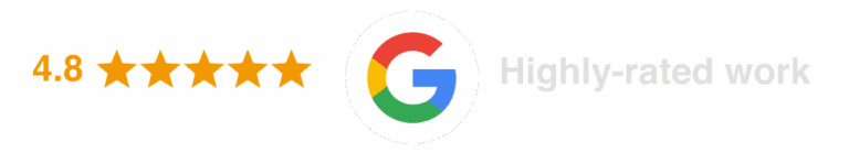 Google Five Star Highly Rated Work